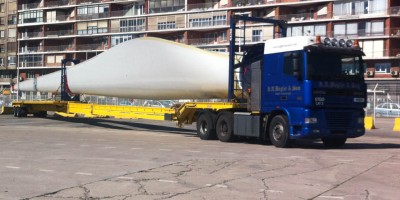 49M Vestas Turbine Blade en route from Daimiel, Spain to Southampton, UK